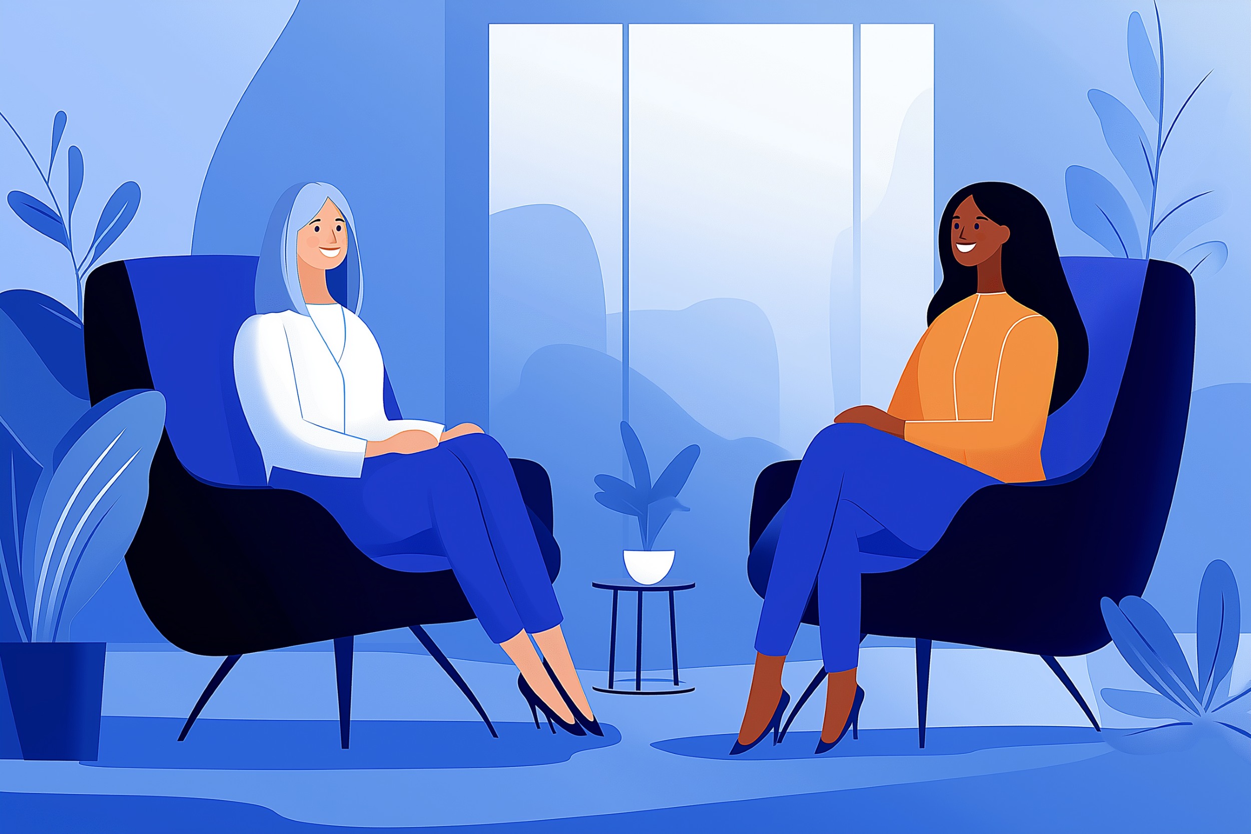 Psychiatrist and client in-session