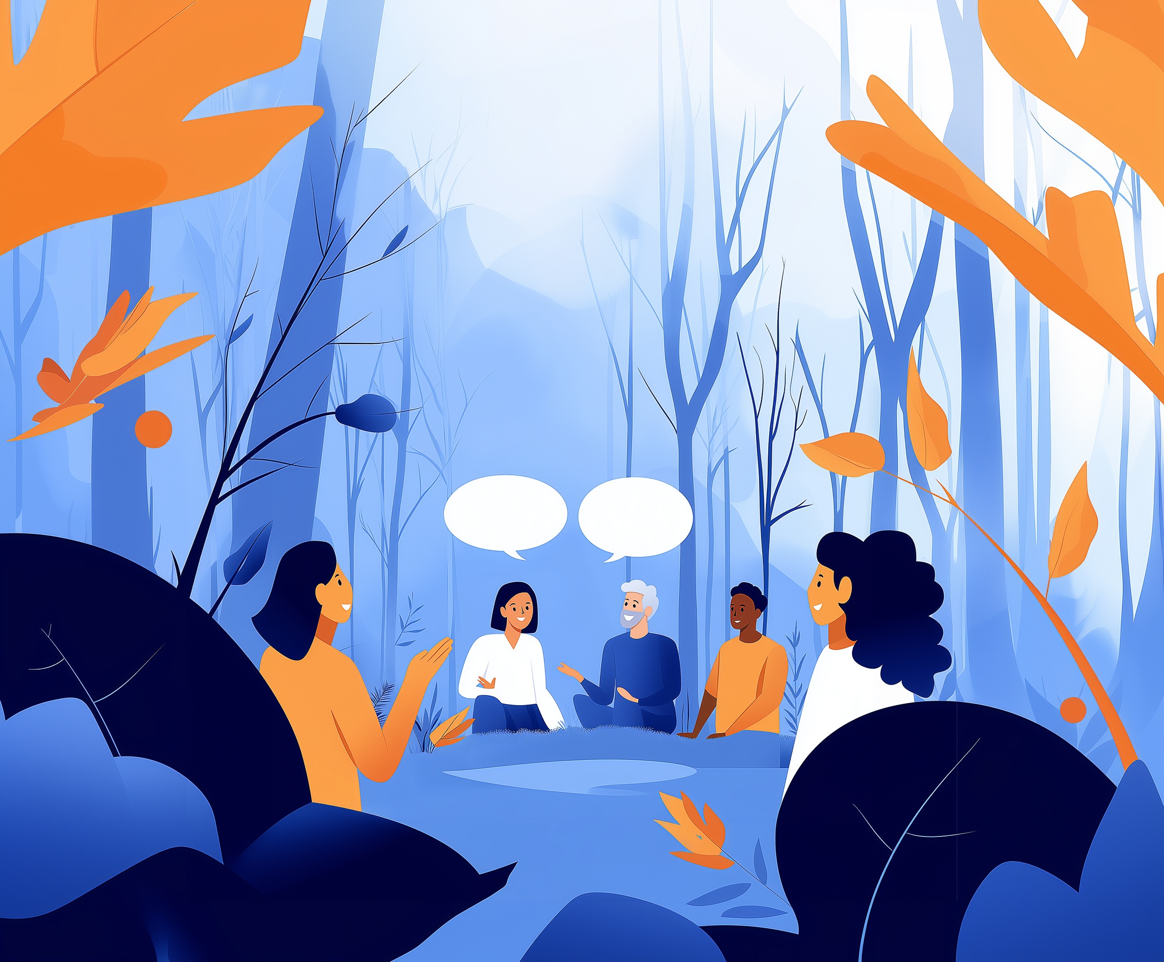 Group asking questions